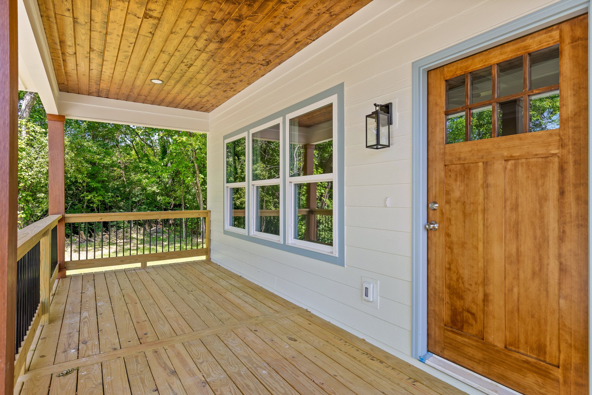 330 12th Ave covered front porch with a stained tongue-and-groove ceiling