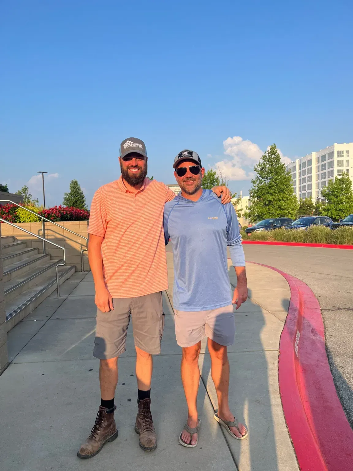 Michael and Nick, co-founders of Stone Harbor Homes, standing together outdoors