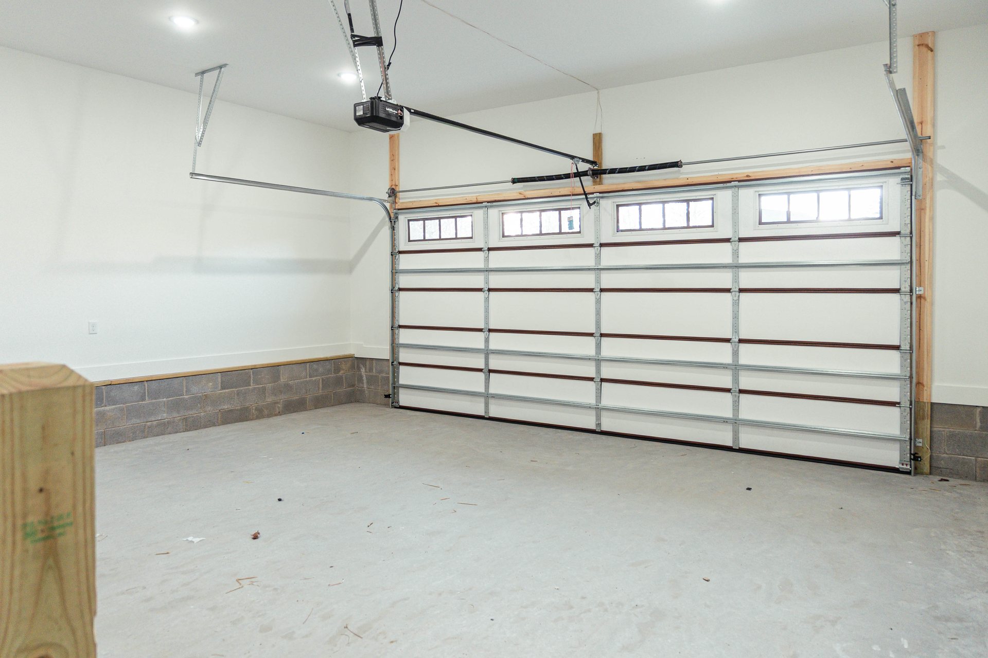 Lightning Drive finished two-car garage interior