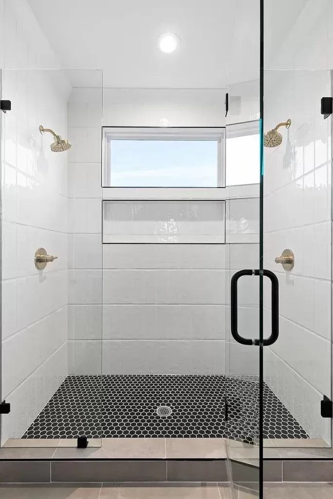 Walk-in closet with built-in shelving